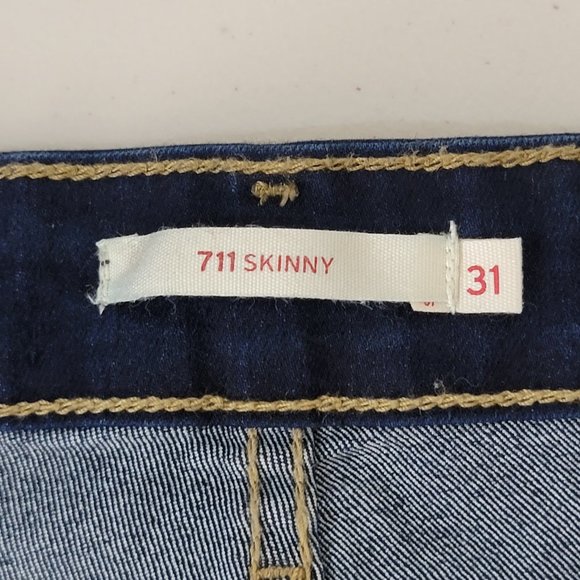 Levi's 711 Skinny Jeans Dark Wash Size 31 - Picture 9 of 14